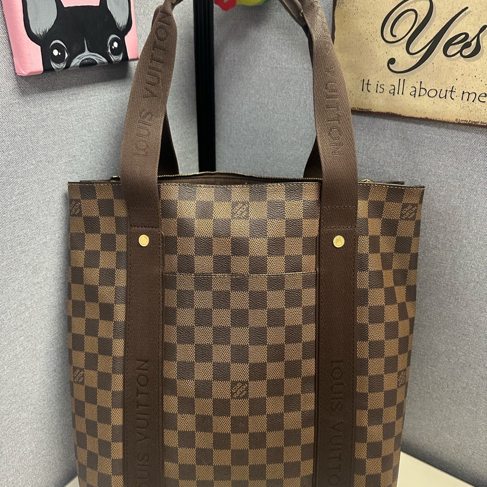 Louis Vuitton LV Damier Ebene Cabas Beaubourg Tote Bag